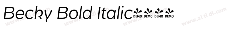 Becky Bold Italic字体转换
